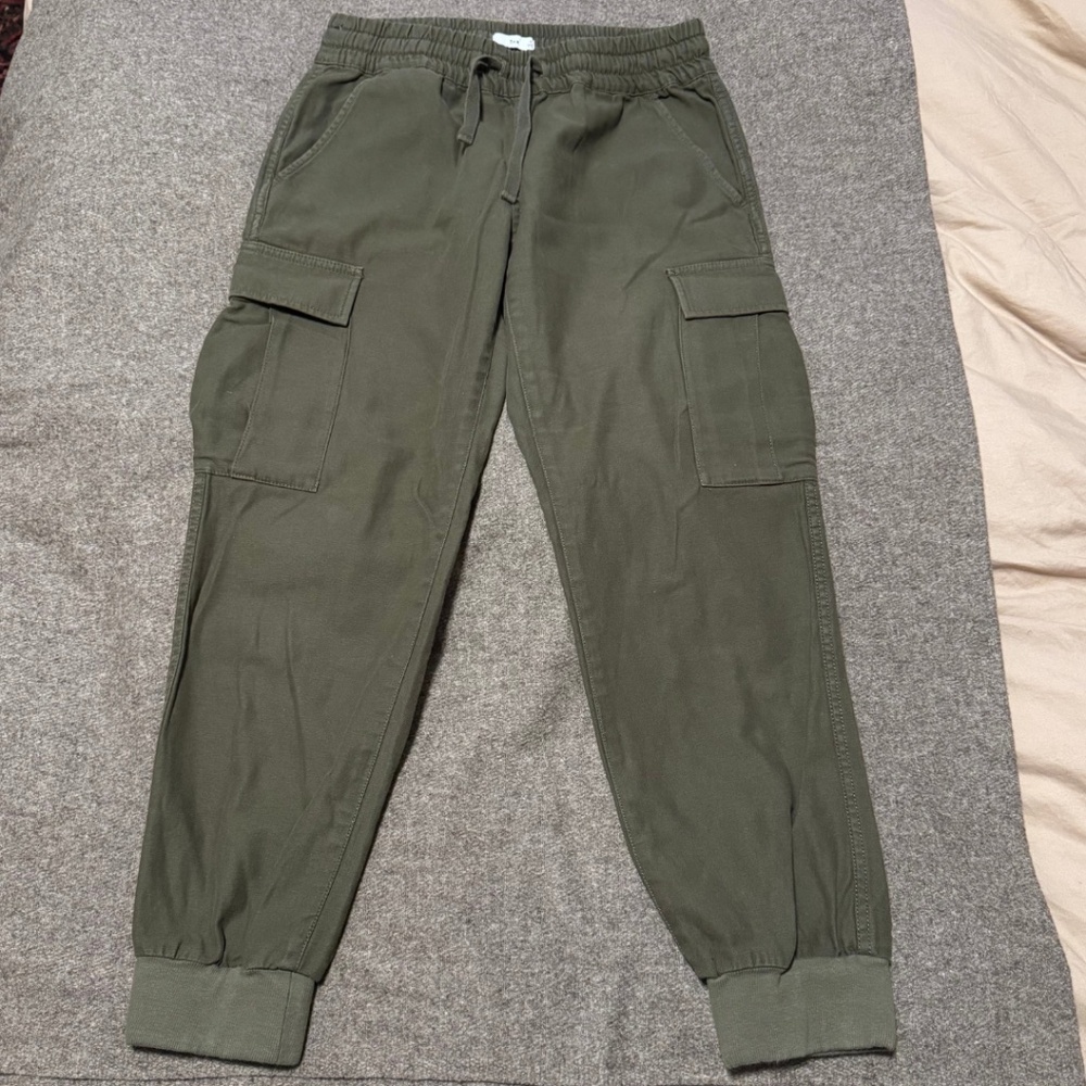 Olive Green Y2K TNA Drawstring Cargo Pants - Picture 2 of 5